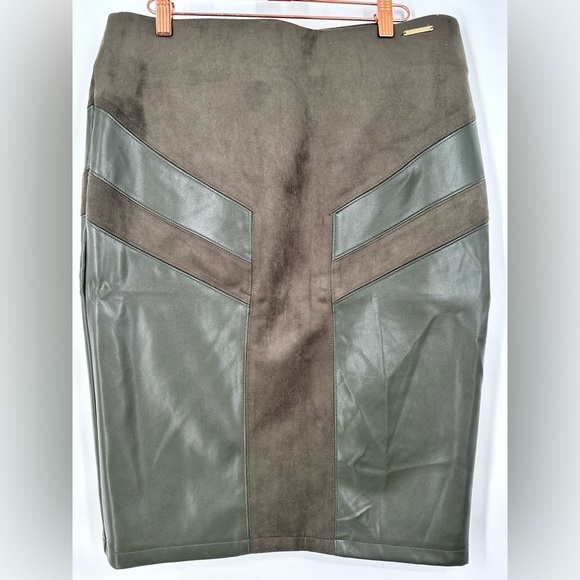 NWT Marc New York Leatherette Accented Pencil Skirt - Picture 1 of 6